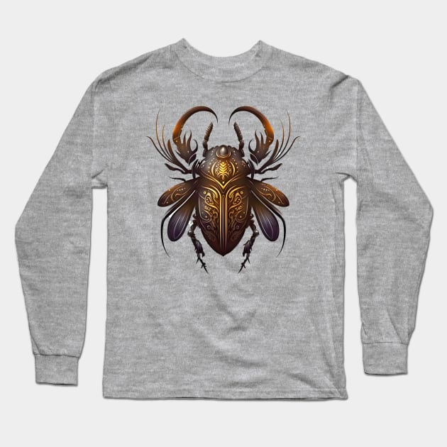 Beetle tattoo Long Sleeve T-Shirt by Artfulplay